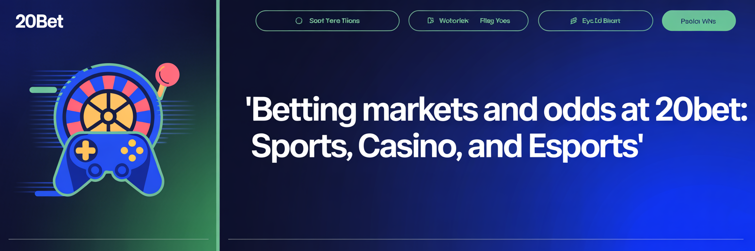 Betting Markets and Odds at 20Bet: Sports, Casino, and Esports