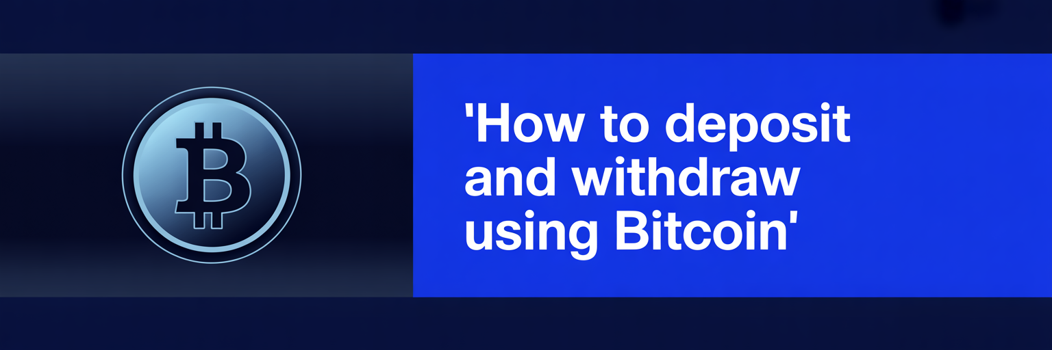 How to Deposit and Withdraw Using Bitcoin